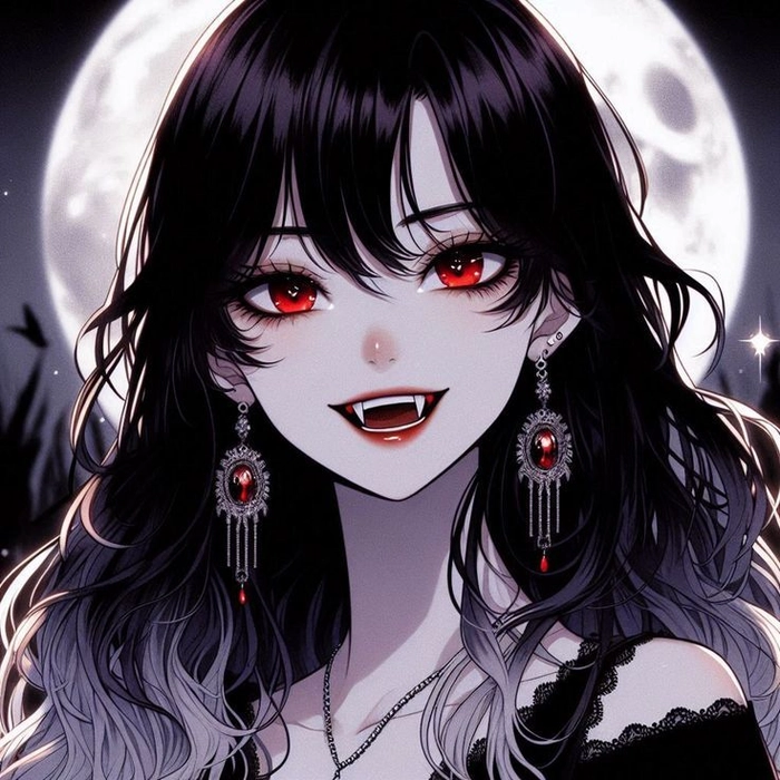 vampire pfp discord bold contrast circular frame