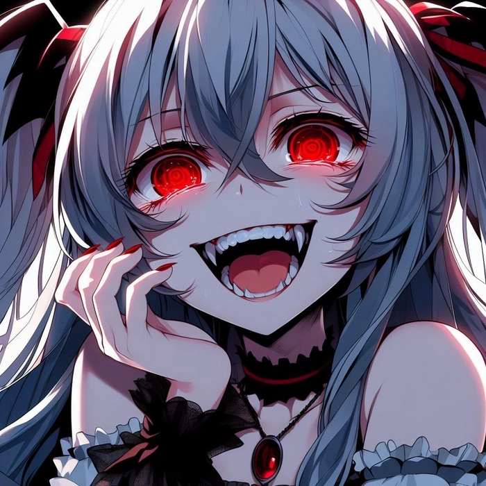 vampire pfp y2k glossy metallic chrome aesthetic