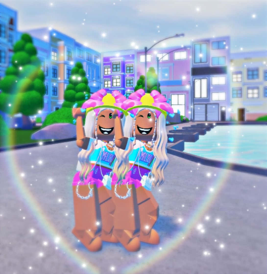 Roblox PFP for YouTube with bright dancing scene