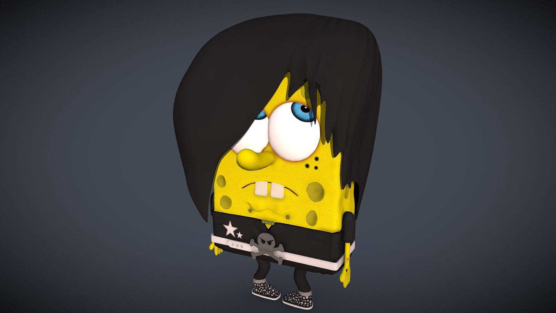 Funny emo SpongeBob 3D PFP