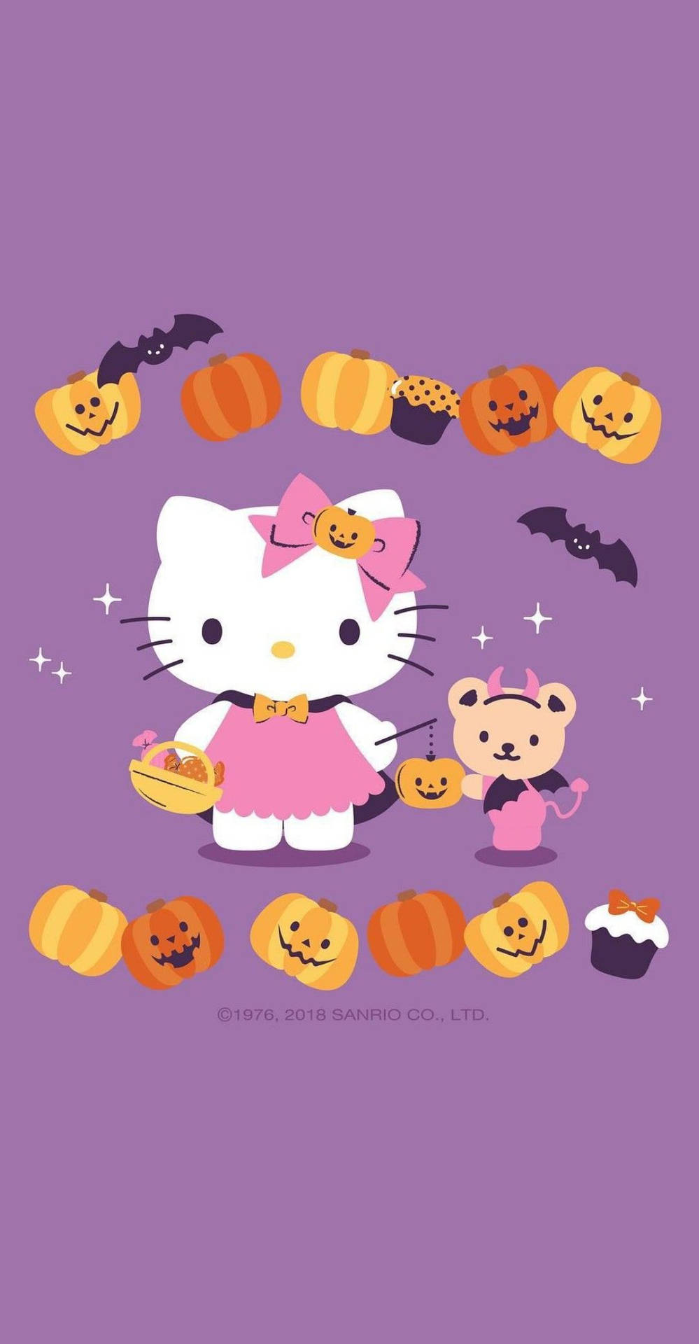 Hello Kitty purple graphic PFP Y2K