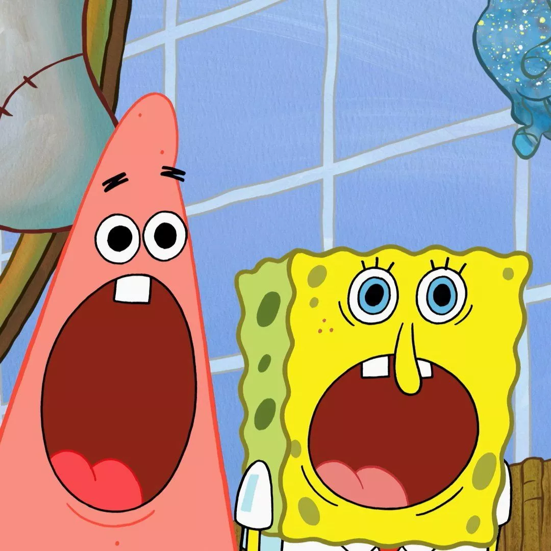 SpongeBob and Patrick matching PFP escape