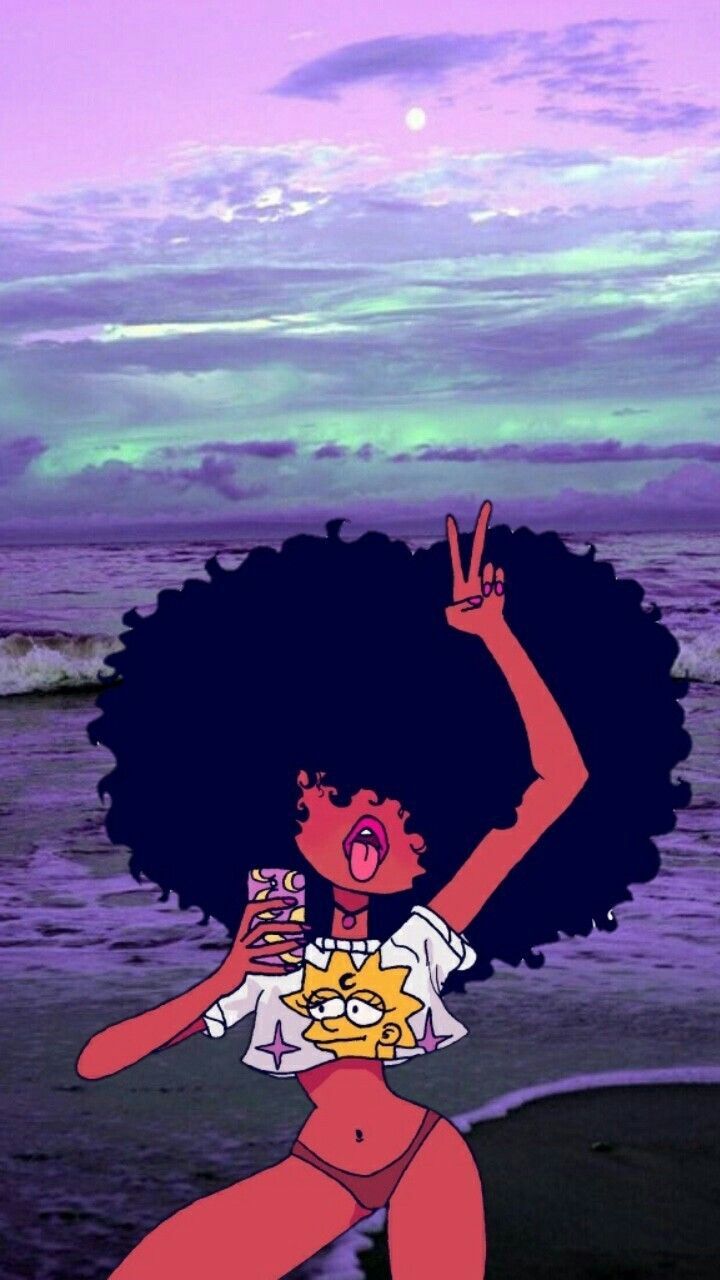 Black girl cartoon PFP illustration